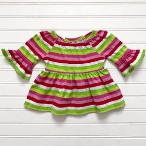 KELLYS KIDS EUC Colorful Striped Bell Sleeve Blouse